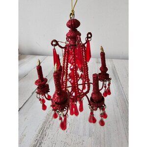 Katherine's collection beaded glitter rhinestone chandelier ornament Valentine's